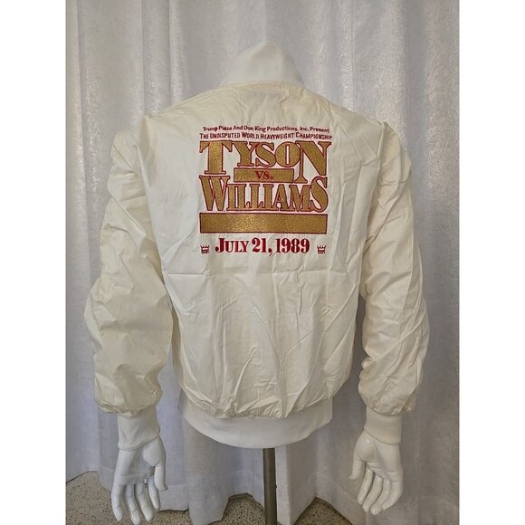 1989 MIKE TYSON CARL WILLIAMS TRUMP PLAZA Don KING ZIP JACKET BOXING Match USA L - Picture 5 of 13